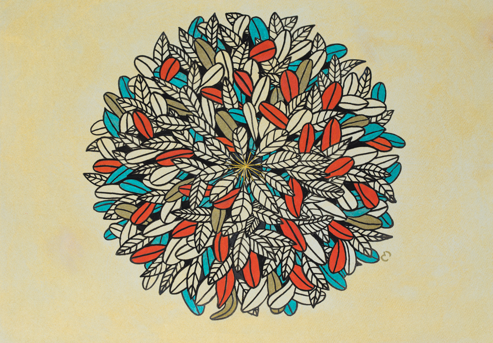 Mandala feuilles
